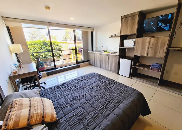 Apartment S03 Master Premium Frente Al Tec Cem Cocineta Wifi Balcon Parking Terraza